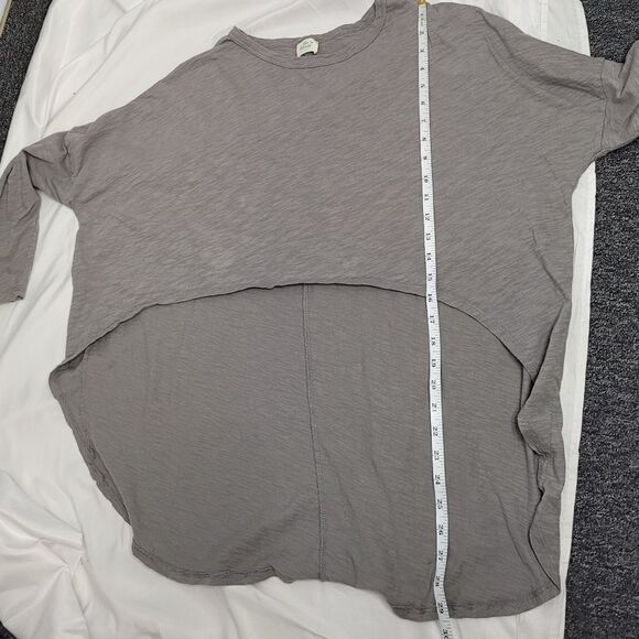 BLUE BUTTERCUP shirt gray long sleeve high low tee L - Picture 7 of 7